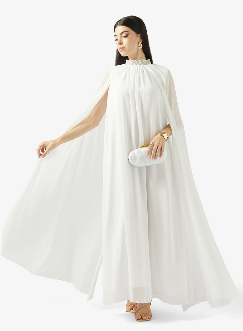 hayas closet Chiffon Cape Dress - Image 1